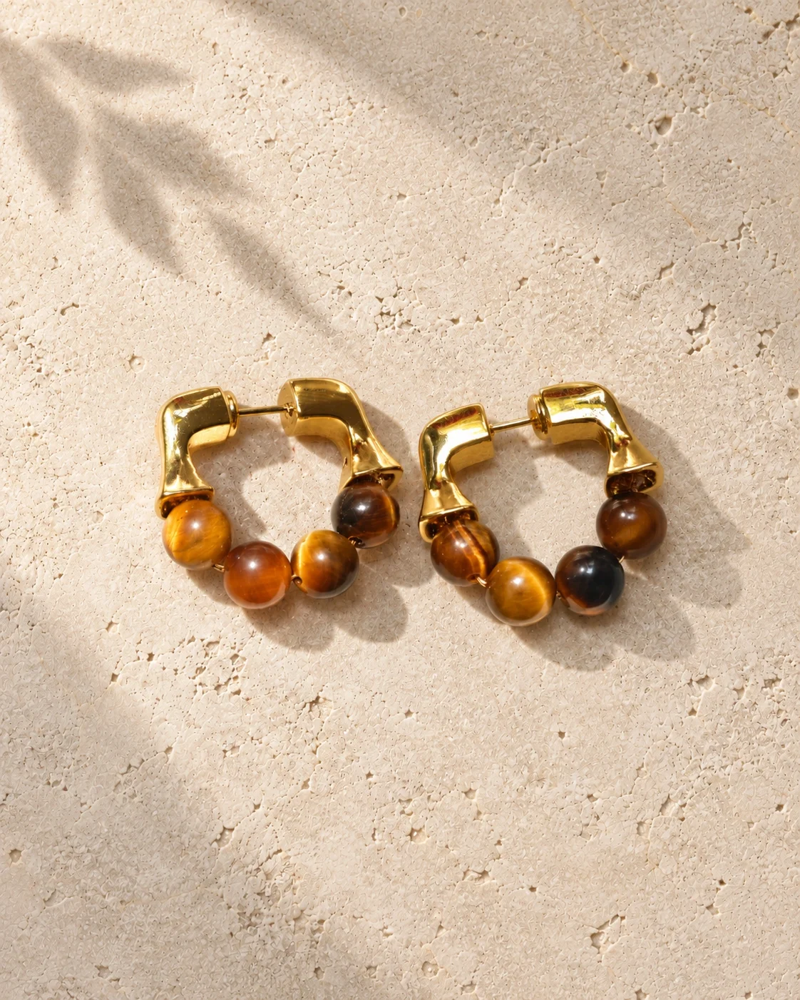 The Golden Eye · Beaded Hoop Earrings